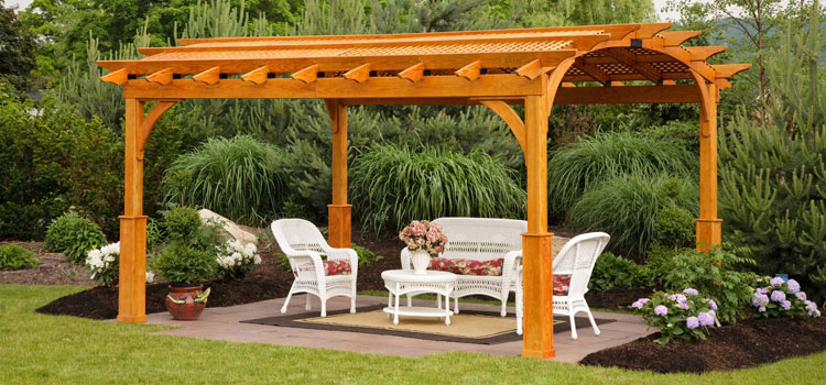 Cedar Wood Pergola Installation in City of Industry, CA